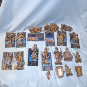 Vintage Fontanini From Roman 18 Pc Nativity Figurines Depose Italy 1983-91